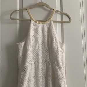 Lilly Pulitzer Pearl Shift - White /Gold Sz 8